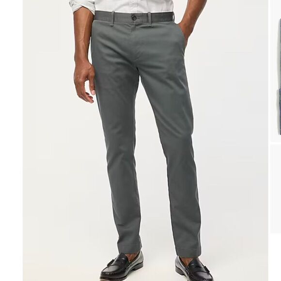 J. Crew Men's Slim-fit flex chino pant Gray 32 X 34 NWT - Picture 1 of 7